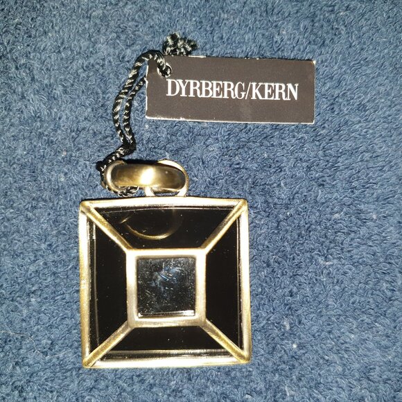 Large Dyrberg/Kern Copenhagen Black Art Deco Pendant - Picture 1 of 11